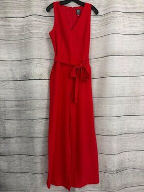 Vince Camuto Red Sleeveless Wide-Leg Jumpsuit Size 10